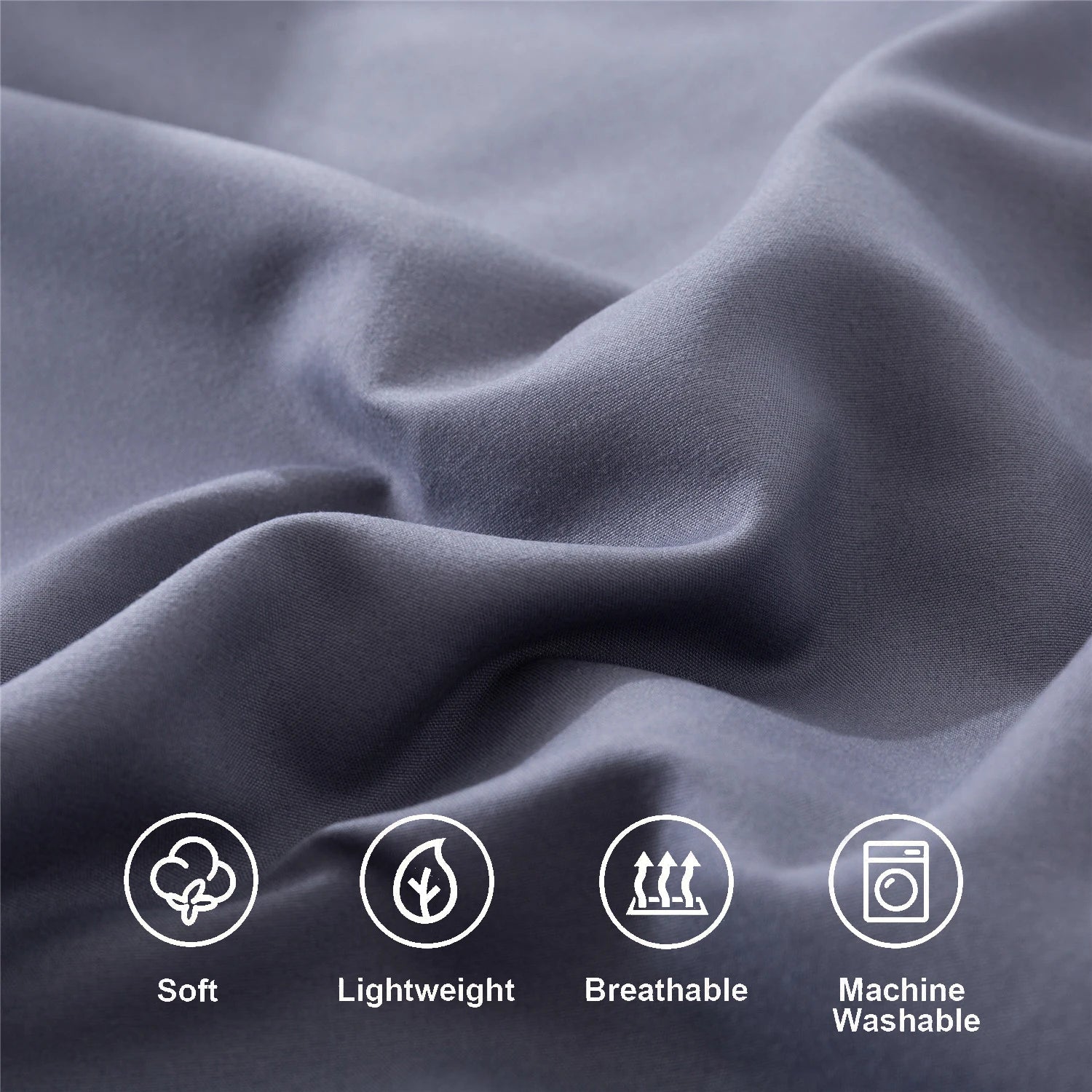 Battilo 2pcs Solid Envelope Pillowcases Queen King Size Pillowcover Soft&Breathab Microfiber Cushion Cover For Bed Hotel Bedding Peaceful Pleasures Health and Wellness