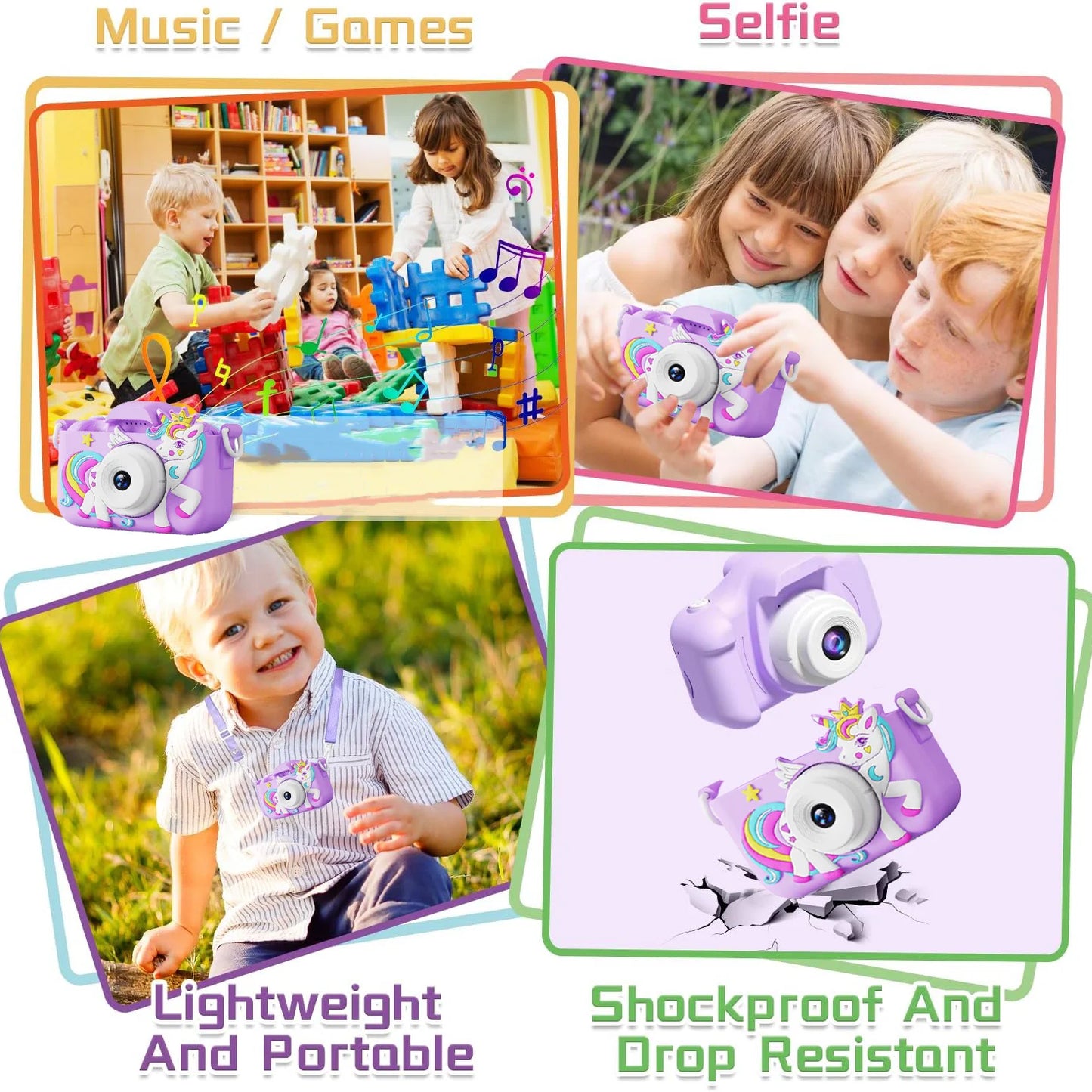 Kids Camera Toys for Boys Girls Selfie HD Digital Video Shockproof Camcorder Christmas Birthday Girls 32GB Card Included Peaceful Pleasures Health and Wellness