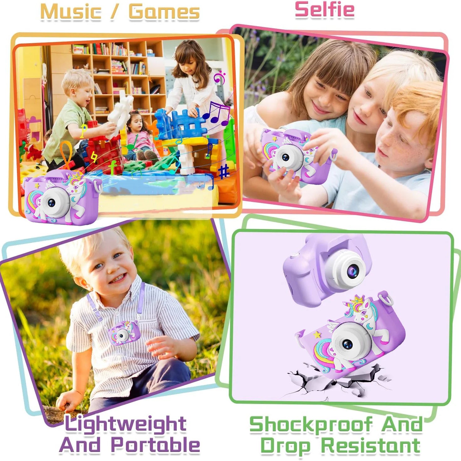 Kids Camera Toys for Boys Girls Selfie HD Digital Video Shockproof Camcorder Christmas Birthday Girls 32GB Card Included Peaceful Pleasures Health and Wellness