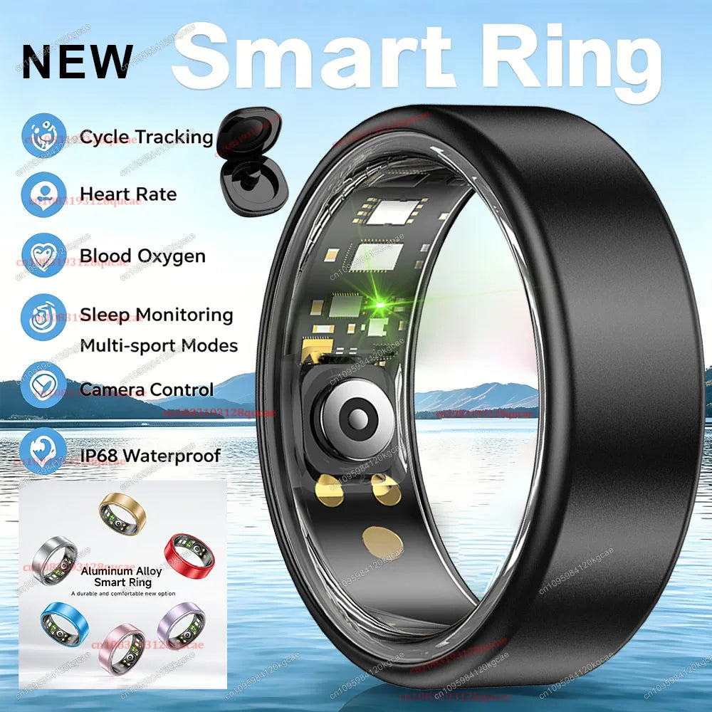 Colorful Smart Ring Women Men Blood Pressure Heart Rate Monitoring IP68 Waterproof 100+Sport Mode Super Light Smartring 2026 New Peaceful Pleasures Health and Wellness