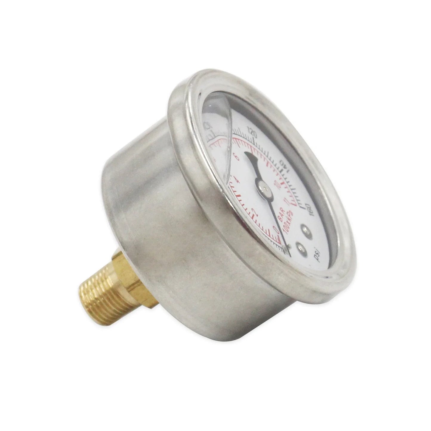0–160 PSI Liquid-Filled Fuel Pressure Gauge | 1/8 NPT AN6
