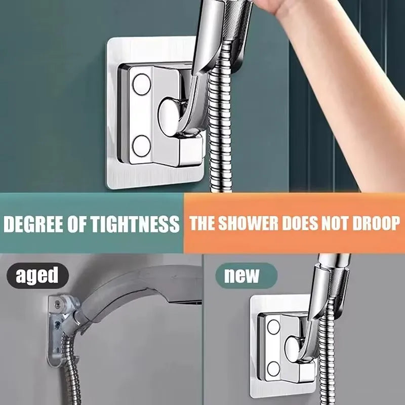 No-Drill Shower Head Holder | 180° Adjustable Bracket
