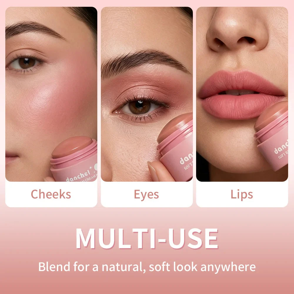 ibcccndc 6-Color Waterproof Cream Blush – Long-Lasting & Natural