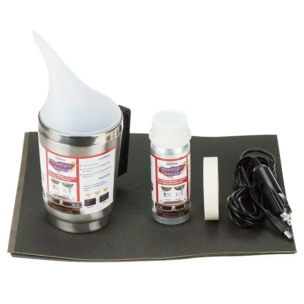 Car Headlight Polish Restoration Kit Headlight Polishing Cleaning Kit Anti-Scratch Hydrophobic Car Headlight Repair Polish Tool Peaceful Pleasures Health and Wellness