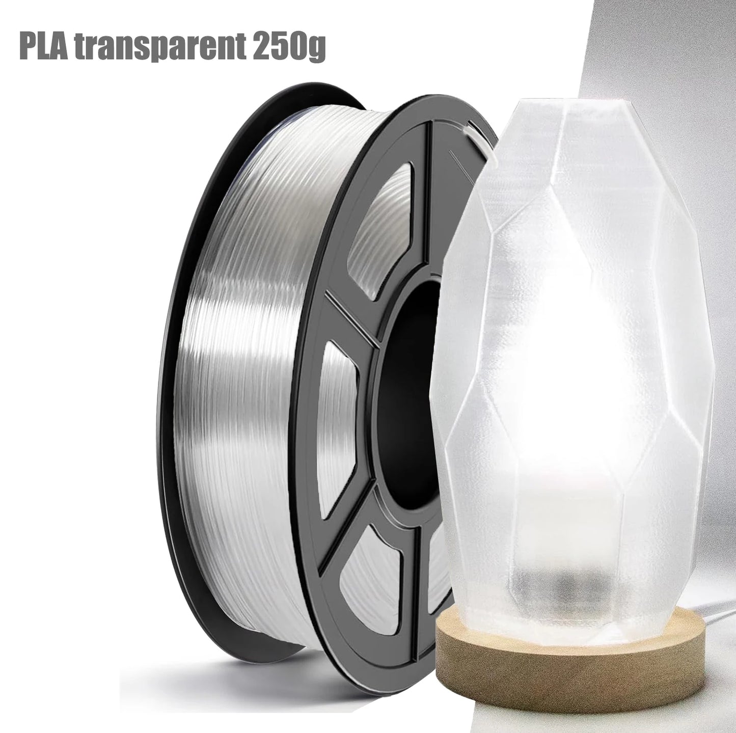 Transparent PLA 3D Filament 1.75mm | High-Speed, Tough & Durable