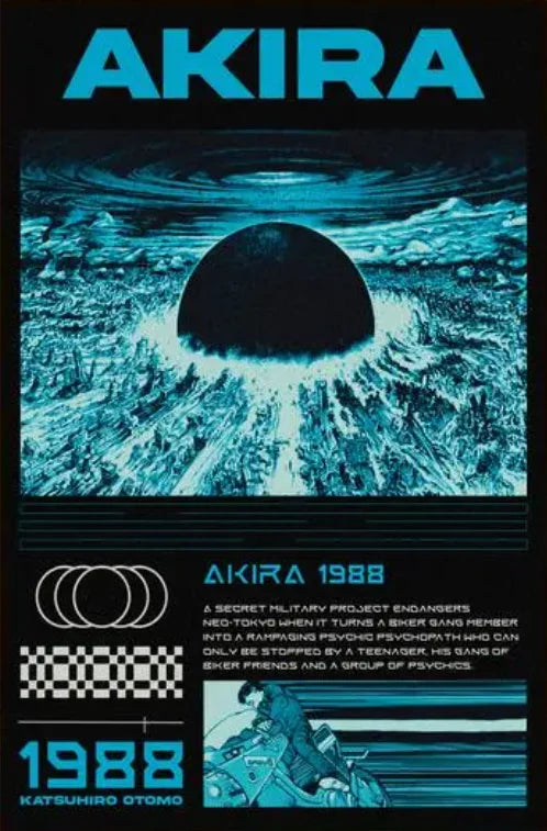 Akira Anime Retro HD Canvas Wall Art Poster | Japan Print