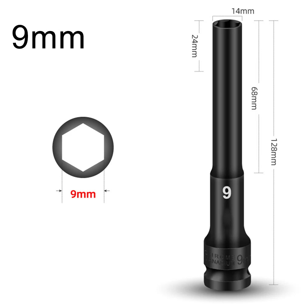 1 Drive Deep Impact Hex Socket Extra Bolt Nut Driver Bit 8- Spanner