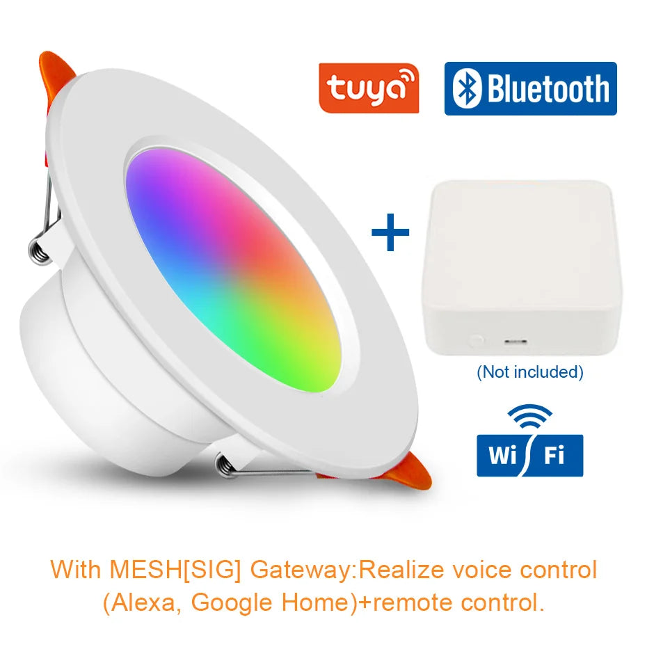 Asign 10W RGB Smart Bluetooth LED Recessed Downlight | CCT Dimmable