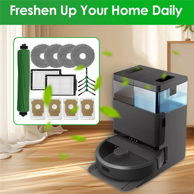A36T-For Irobot Roomba Plus 405 Combo Vacuum Attachment Main Side Brush Filters Mop Pad Dust Bag Peaceful Pleasures Health and Wellness