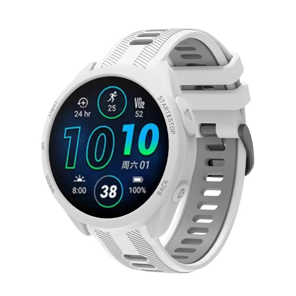 Soft Silicone Cover Case Screen Protector For Garmin Forerunner 965 Watch Case Protective Frame Shell Bumper Peaceful Pleasures Health and Wellness