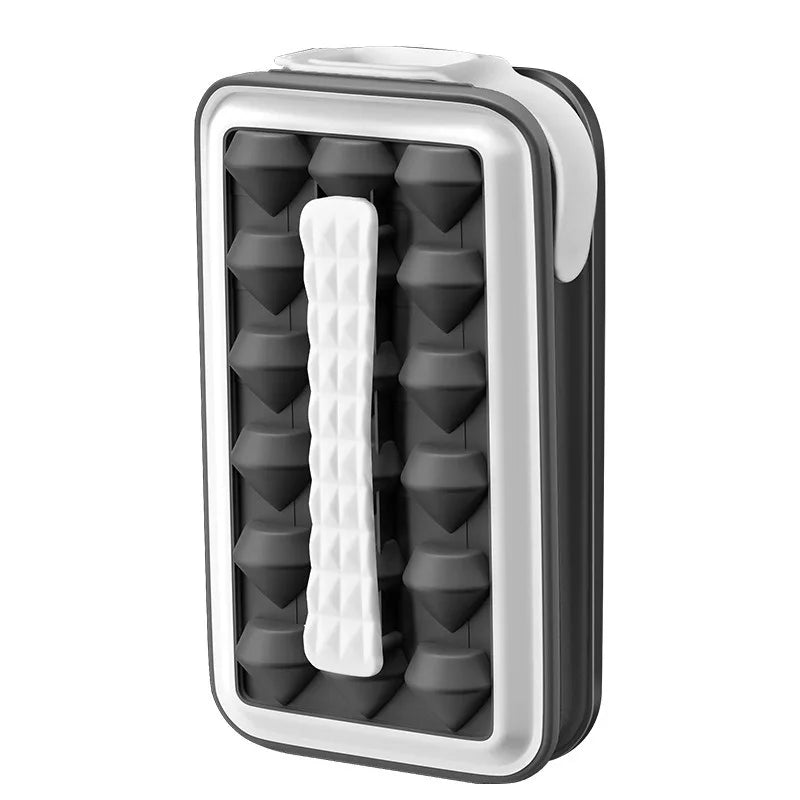 Ice Cube Maker Folding Ice Water Bottle made of Silicone Tray Mold for Portable Cooler Gem Shape Water Bottle Reusable Machine Peaceful Pleasures Health and Wellness