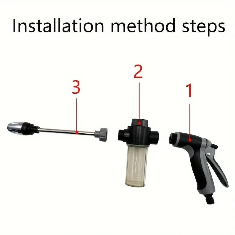 Multifunctional High Pressure Car Wash Water Gun Garden Water Pipe Nozzle Powerful Cleaning For Cars and Gardens Watering Tool Peaceful Pleasures Health and Wellness