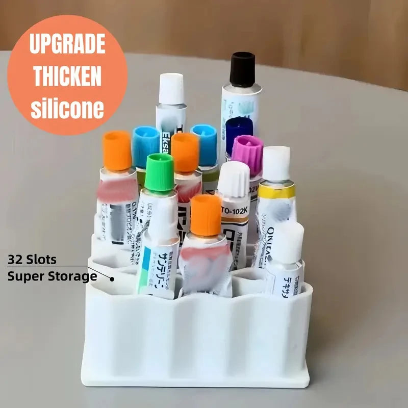 32 Slots Ointments Stand Multi-compartment Medicine Storage Holder