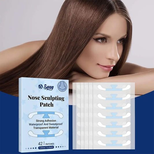 Shrinking Nose Wing Stickers Cosplay Special Nose Shrink Nose Strips Shrink Thin Invisible Beauty Wings Narrow Nose 42pcs/Box Peaceful Pleasures Health and Wellness