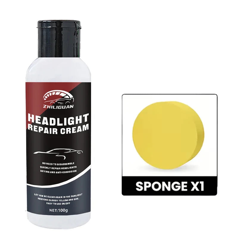Car Headlight Restoration Kit – Remove Yellowing & Fog