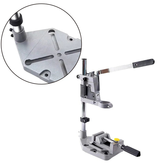 Adjustable Drill Press Stand Hand Precision Aluminum Base Mult Peaceful Pleasures Health and Wellness grey 1