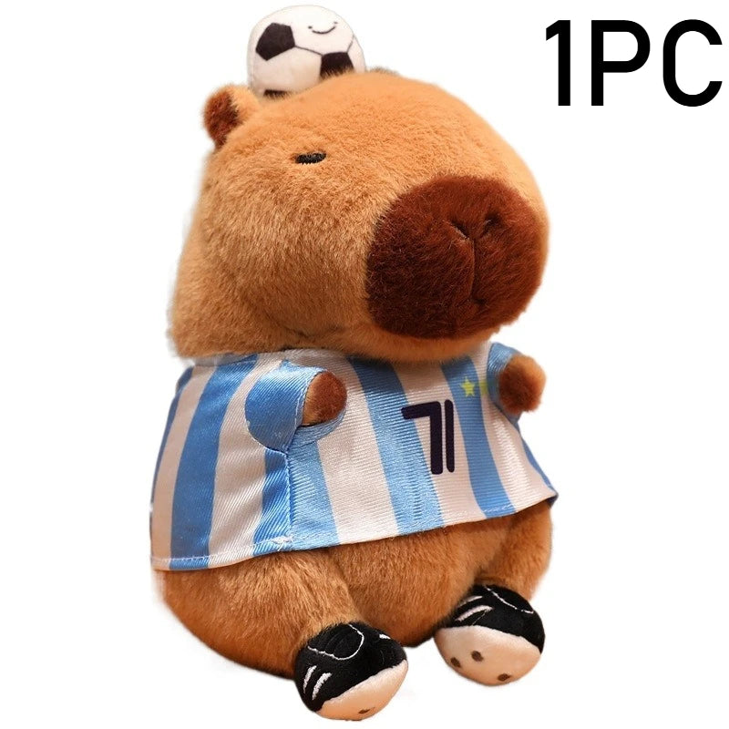 22cm Soccer Capybara Plush Toy – Sports Fan Gift & Décor