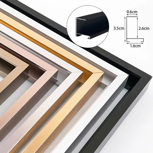 Metal Aluminum Outer Frame and Wooden Inner Frame Canvas Prints Painting DIY Frame Kit Multi-color for Home Decoration Peaceful Pleasures Health and Wellness
