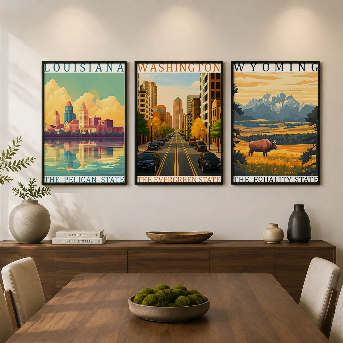 Vintage Retro Landscape Canvas Wall Art – American Landmark Print Canvas Wall Art Peaceful Pleasures Health and Wellness