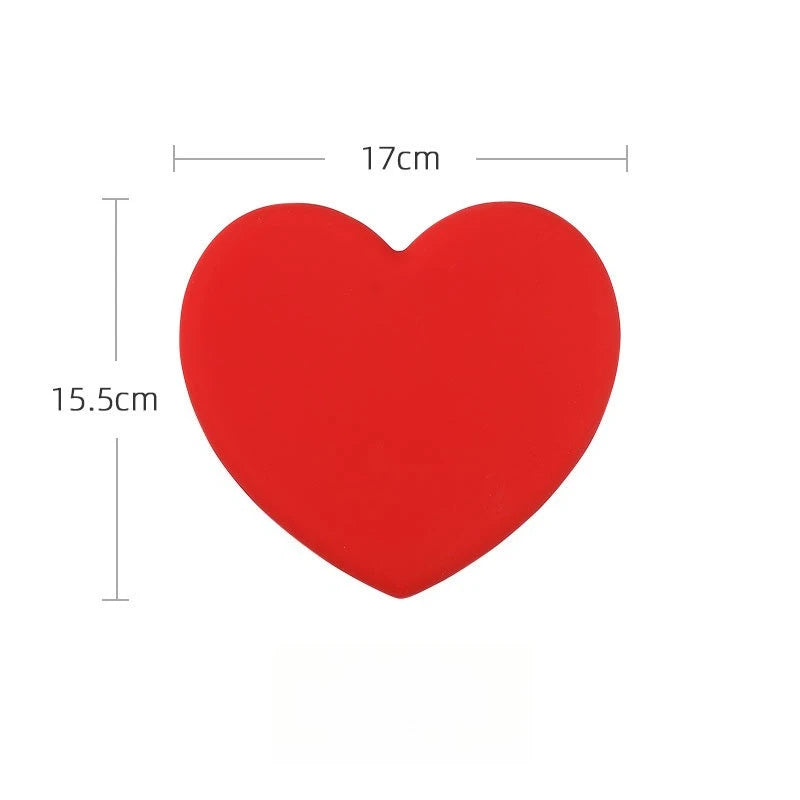 1pc Peach Shaped Silicone Insulation Pad Anti Scalding Korean Style High-temperature and Heat-resistant Pad Peaceful Pleasures Health and Wellness Red 17x15.5cm