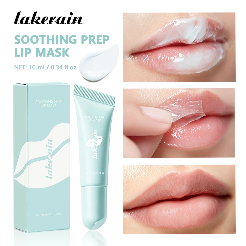 Lakerain Soothing Prep Lip Mask Exfoliate Deep Moisturizing Cool Soothing Lips Rich Color Rendering Gentle Tearable Lip Mask Peaceful Pleasures Health and Wellness lip mask