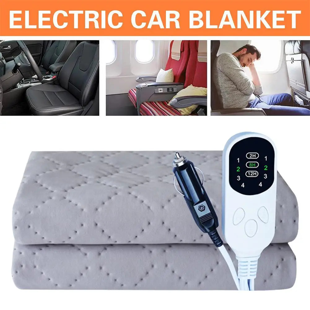 12V Electric Heated Car Blanket for Camping, Trucks & Off-Road