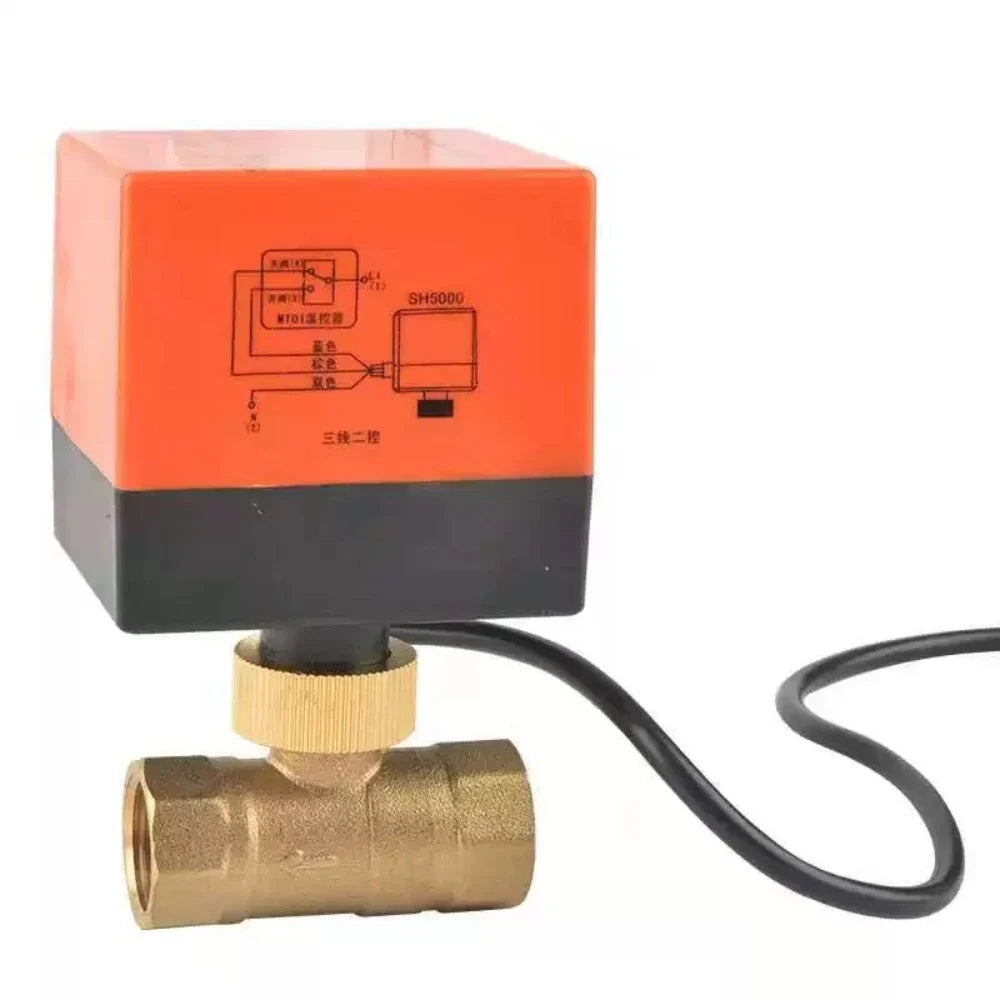 Copper Electric Ball Valve DN15–DN50 | 12V 24V 220V