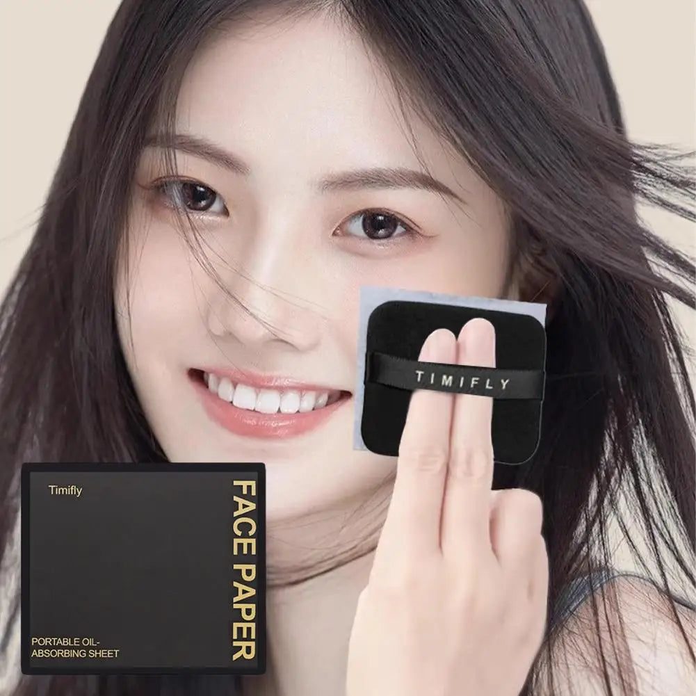 100-Pack Oil Absorbing Blotting Sheets with Mirror | Matte