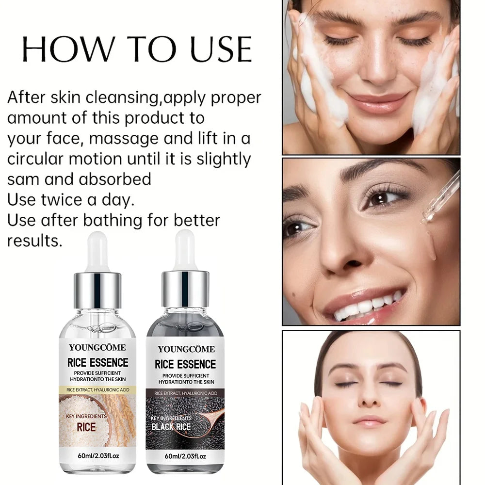 Rice Ampoule Duo - Gentle Exfoliating & Deep Hydrating Serum for Radiant Skin - Suitable for All Skin Types 40/60ml Peaceful Pleasures Health and Wellness