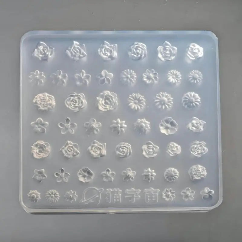 3D Rose Silicone Nail Mold – DIY Gel Acrylic Nail Art Tool