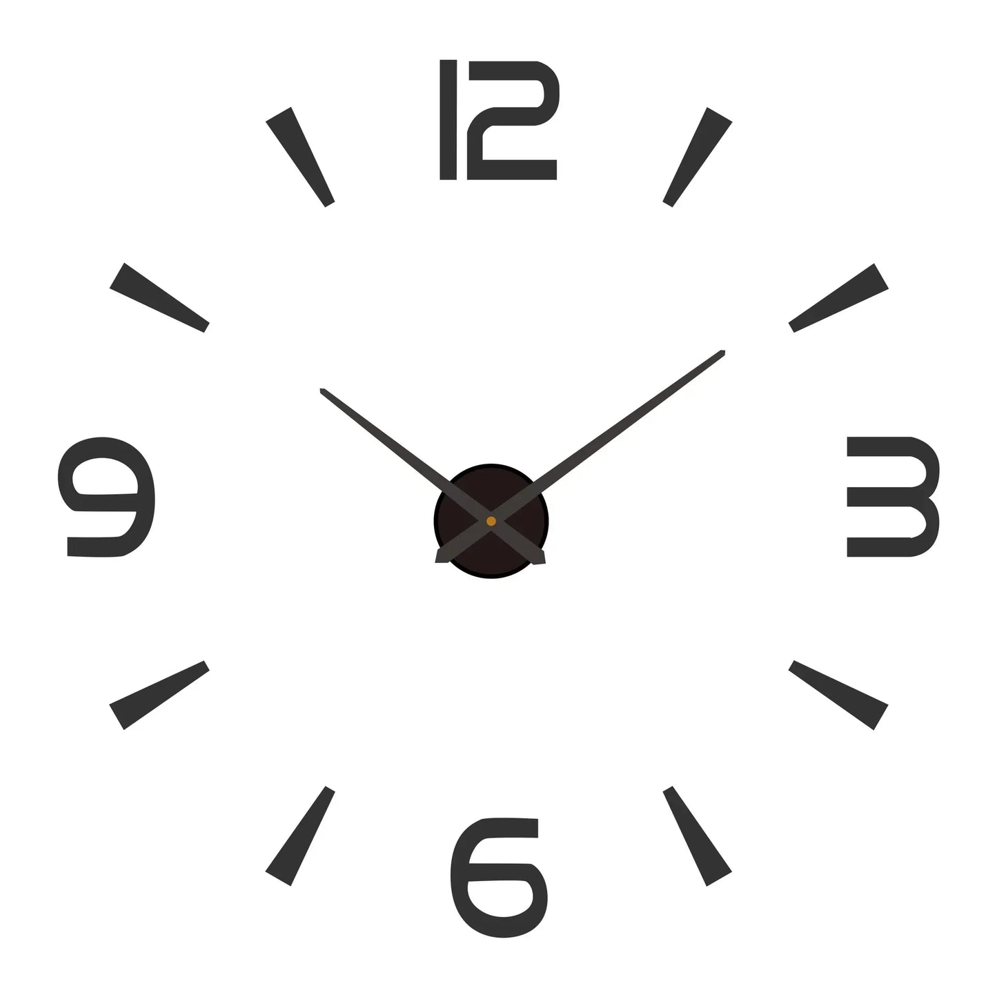 Large 3D DIY Acrylic Wall Clock – Luminous, Frameless, Adjustable 40–130cm for Living Room & Home Decor
