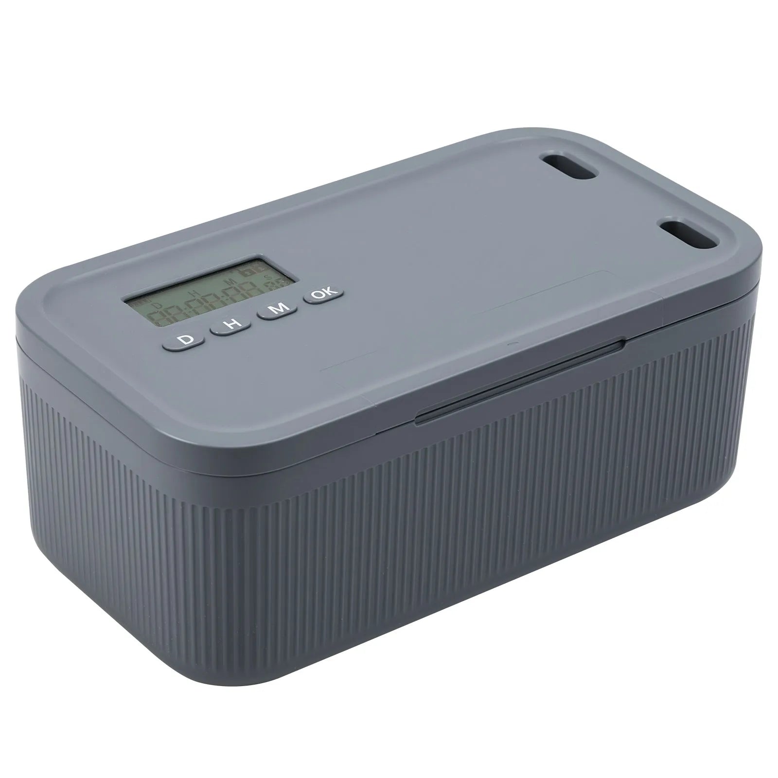 Timer Lock Boxes Electronic Lockable Multi-Function Container Safe Storage for Phones Cigarettes Personal Items Files Peaceful Pleasures Health and Wellness SKU-02-Gray