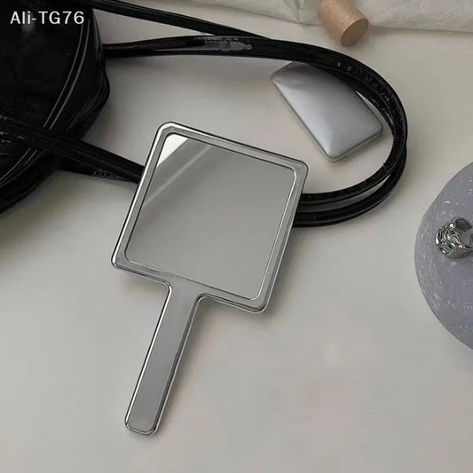 Electroplated Handheld Makeup Mirror – Round & Square S/M/L Handheld Makeup Mirror Peaceful Pleasures Health and Wellness