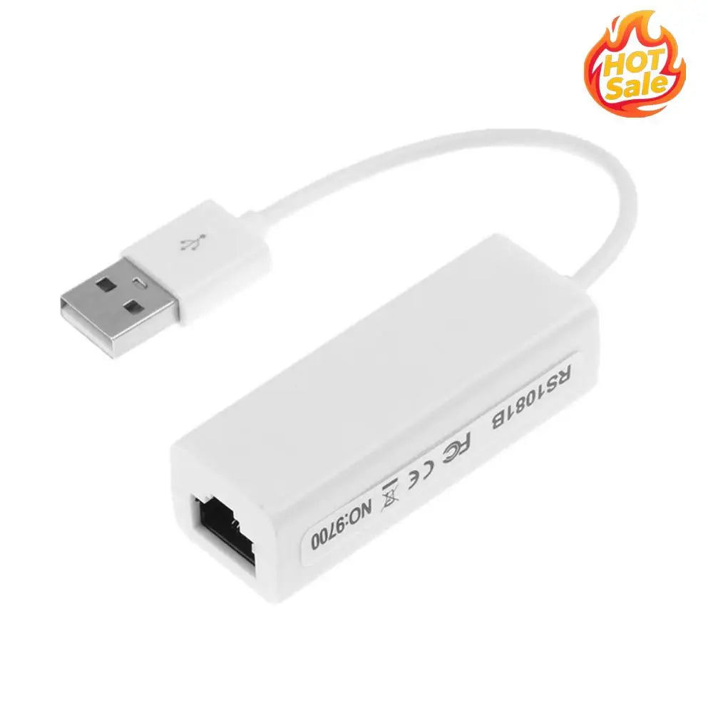 USB 2.0 to RJ45 Ethernet Adapter 10/100Mbps – Plug & Play