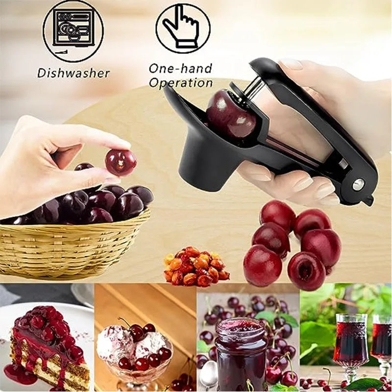 Hot selling kitchen gadget seed remover tools Multi-Function Stainless Steel Manual Press-on Olive and Cherry Coring tools Peaceful Pleasures Health and Wellness