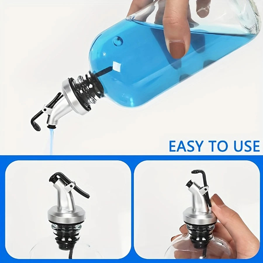 2pcs Refillable Mouthwash Dispenser Bottles – 16oz Clear 500ml Bathroom Containers with Pour Spout & Funnel