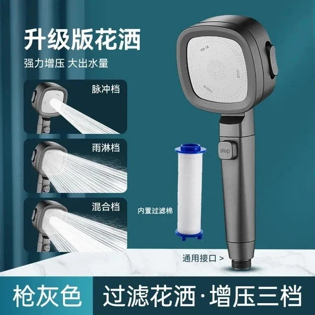 High Pressure Water-Saving Shower Head | 3 Spray Modes