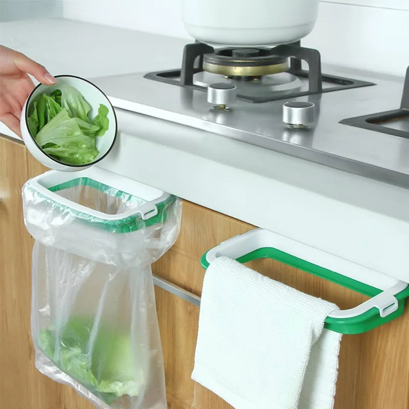 Kitchen Cabinet Hanging Trash Bag Holder Rack | Eco Plastic