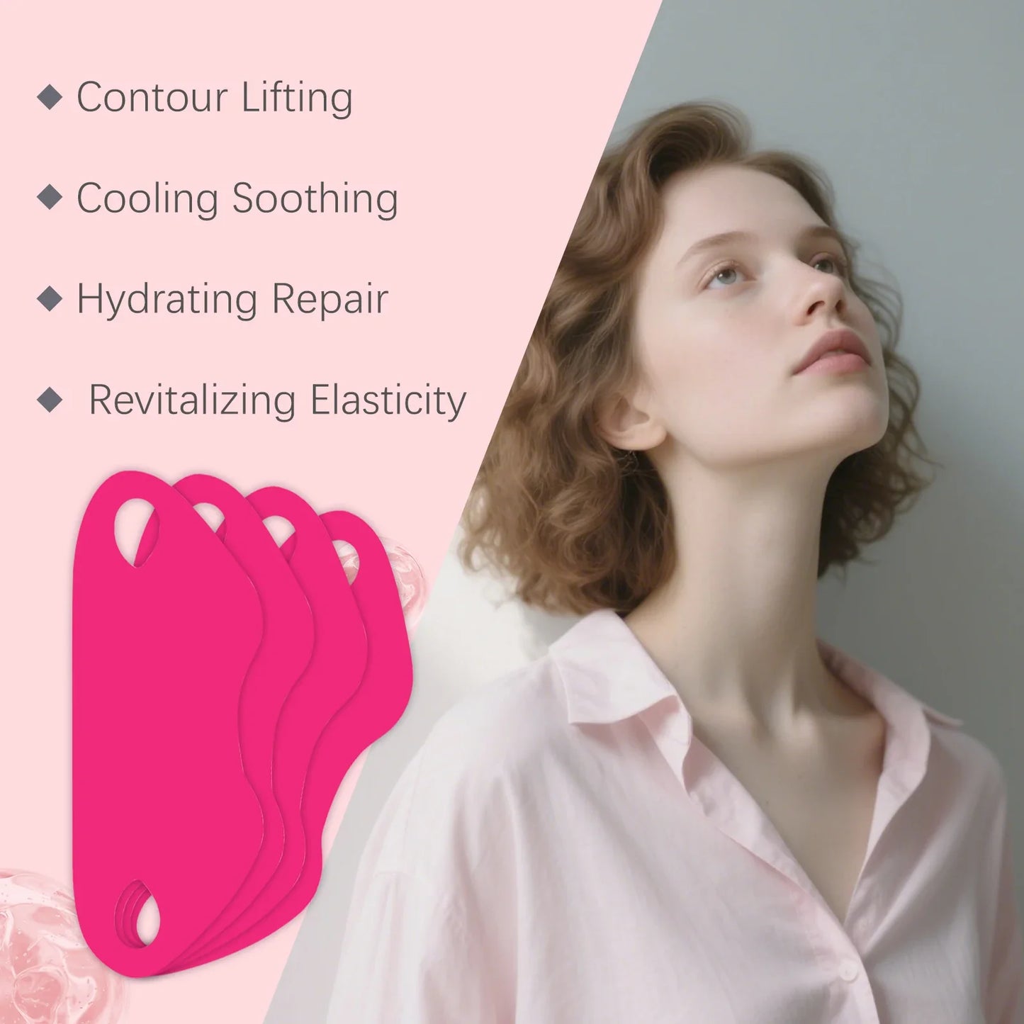 V-Shape Face Lifting & Firming Jawline Mask – 4 pcs | Hanchobit