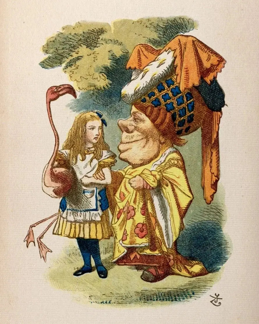 Wonderland Retro Fairy Tale Canvas Wall Art for Kids Room