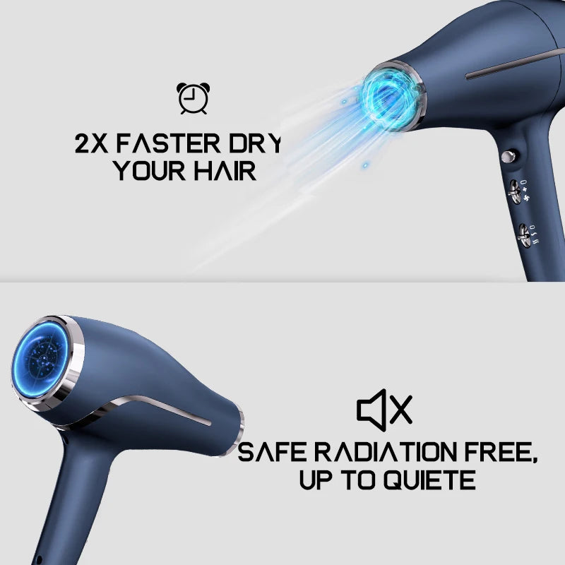 Professional Salon Hair Dryer High-Power Quick Drying Hair Negative Ion Salon Styling Appliance Diffuser Blow Dryer for Women Peaceful Pleasures Health and Wellness
