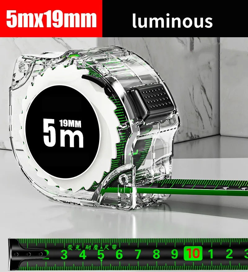 FHUAMR 10M Fluorescent Steel Tape Measure – Drop-Proof