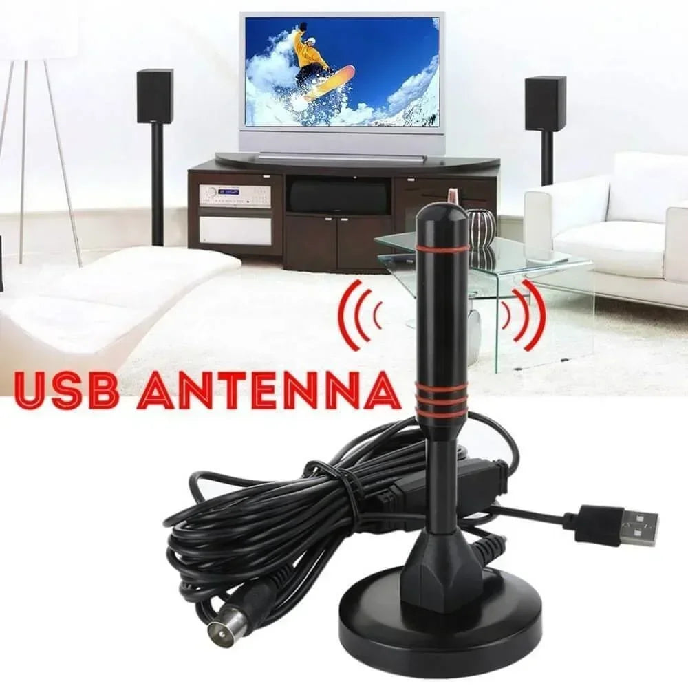 HD Digital TV Antenna Amplified 200 Mile VHF UHF DVB-T2 DAB