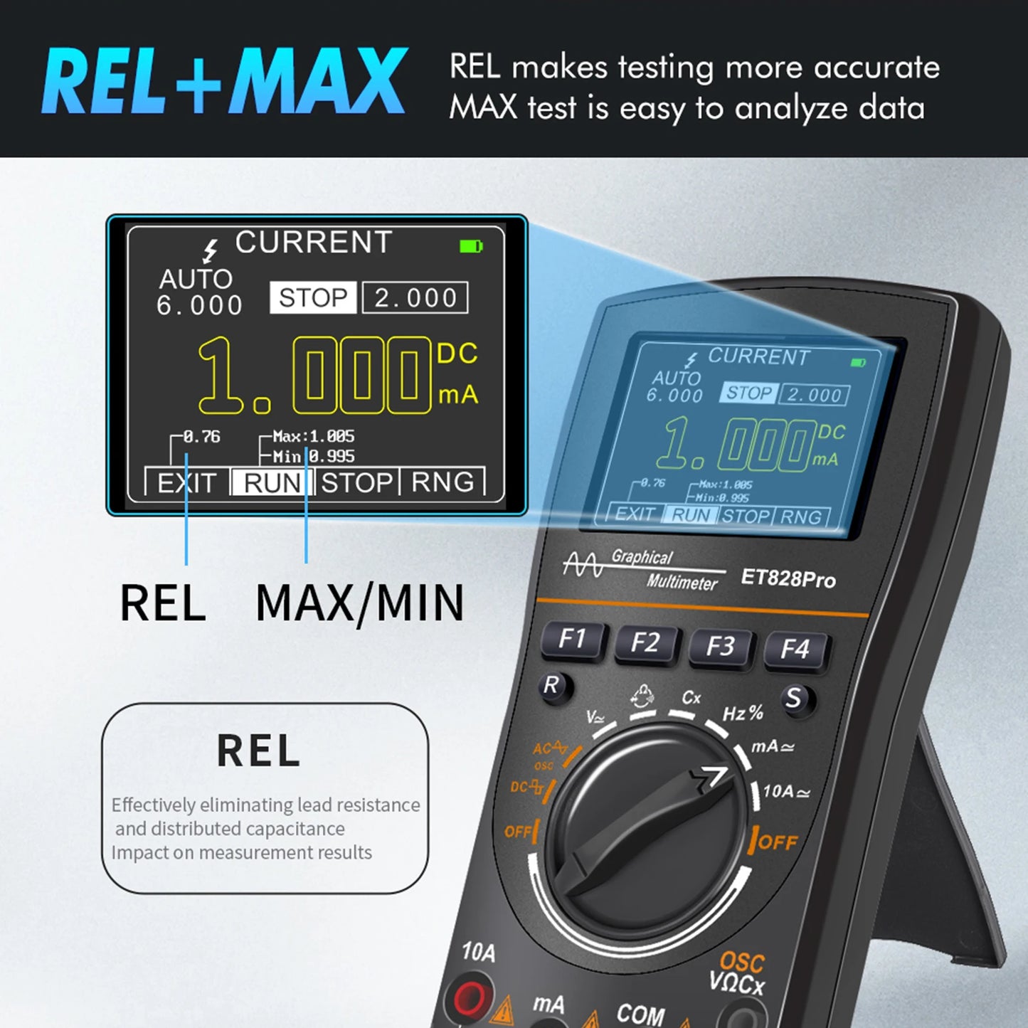 Intelligent Graphical Digital Oscilloscope 2 in1with 4 Inches Screen