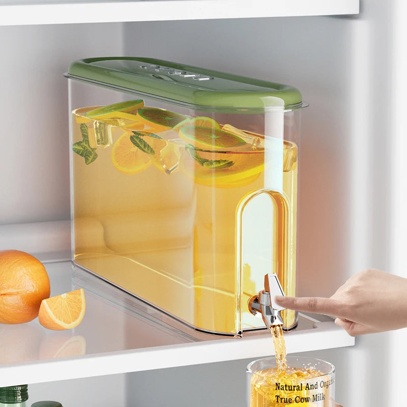 Cold Water Kettles Faucet for Home Use Large Capacity Sealed Sewn Food Grade Plastic Juice Refrigerator Cold Water Kettles New Peaceful Pleasures Health and Wellness