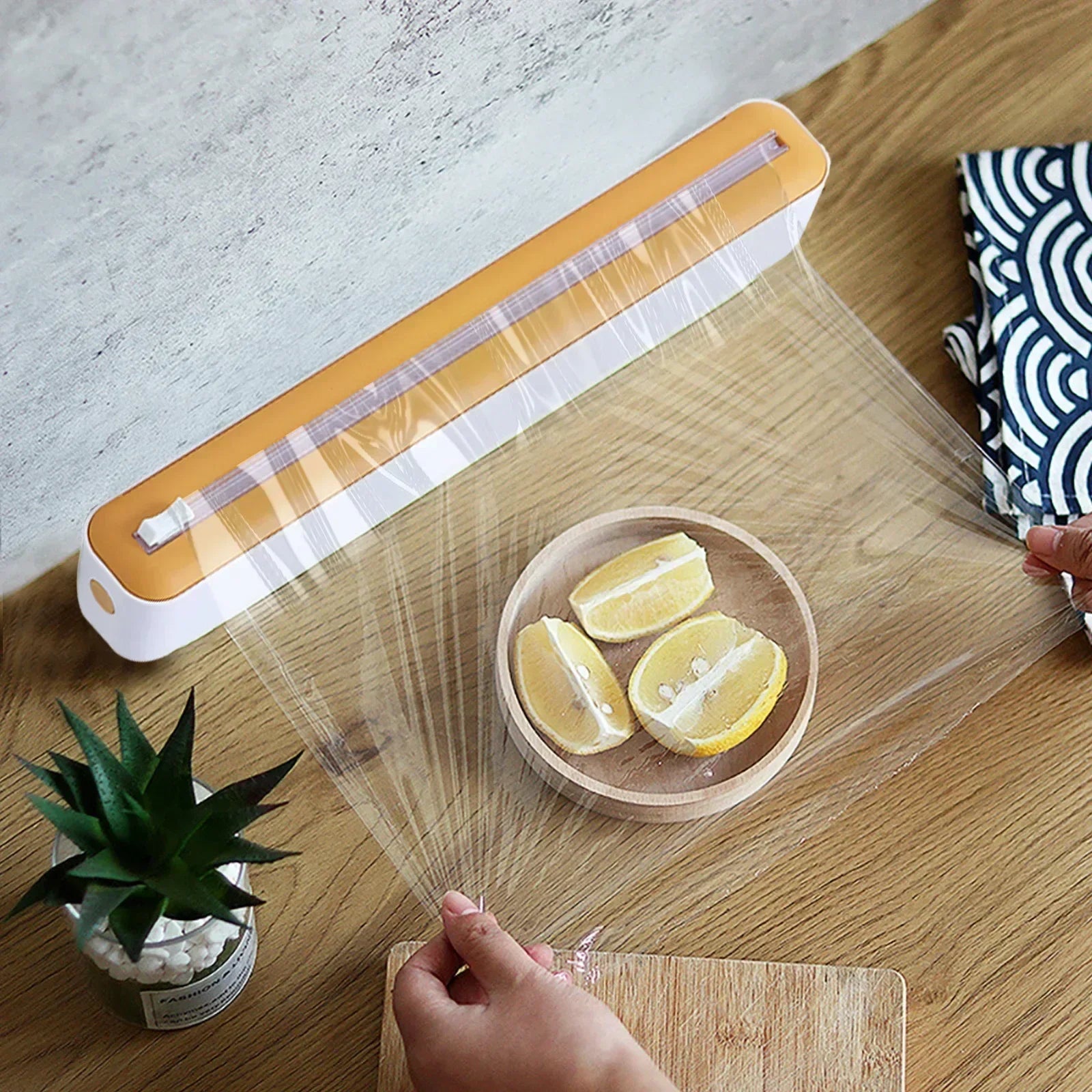 30x30cm Plastic Film and desktop Disposable plastic wrap cutter Refillable Foil Film Food Packaging Cling Film Cutting Machine Peaceful Pleasures Health and Wellness