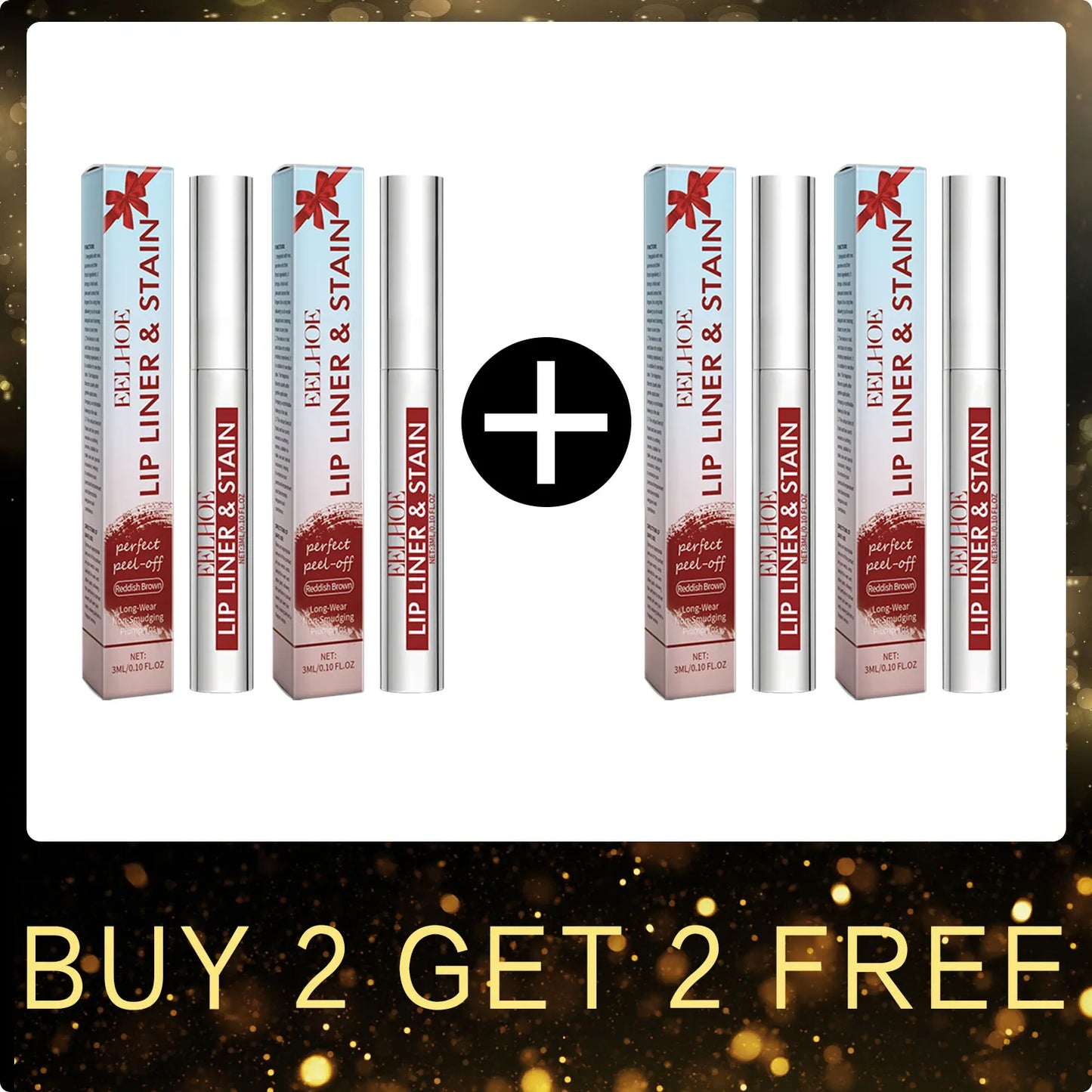 EELHOE Peel-Off Lip Liner | 3-Color Matte Waterproof Stain
