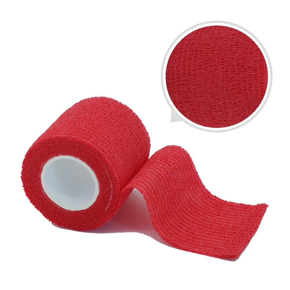 2.5/5/10cm*4.8m Gauze Bandage Self-adhesive Breathable Elastic Bandages for Sports Fixing Finger Wrist Leg Sports Protector Peaceful Pleasures Health and Wellness