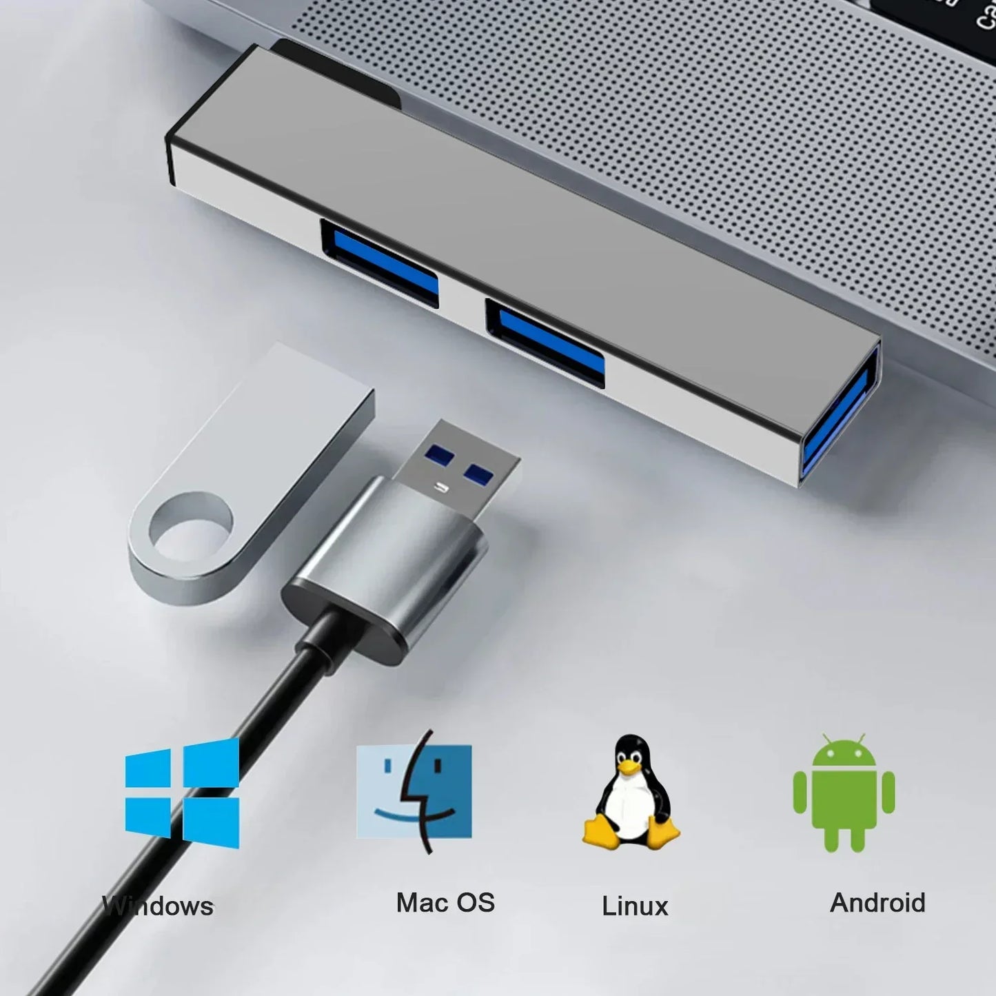 3 in 1 USB HUB OTG USB 3.0/Type-C 3.0 To 3 USB USB Splitter Hub Speed 5.0Gbps 3 Port Type C HUB for PC Laptop Notebook Peaceful Pleasures Health and Wellness