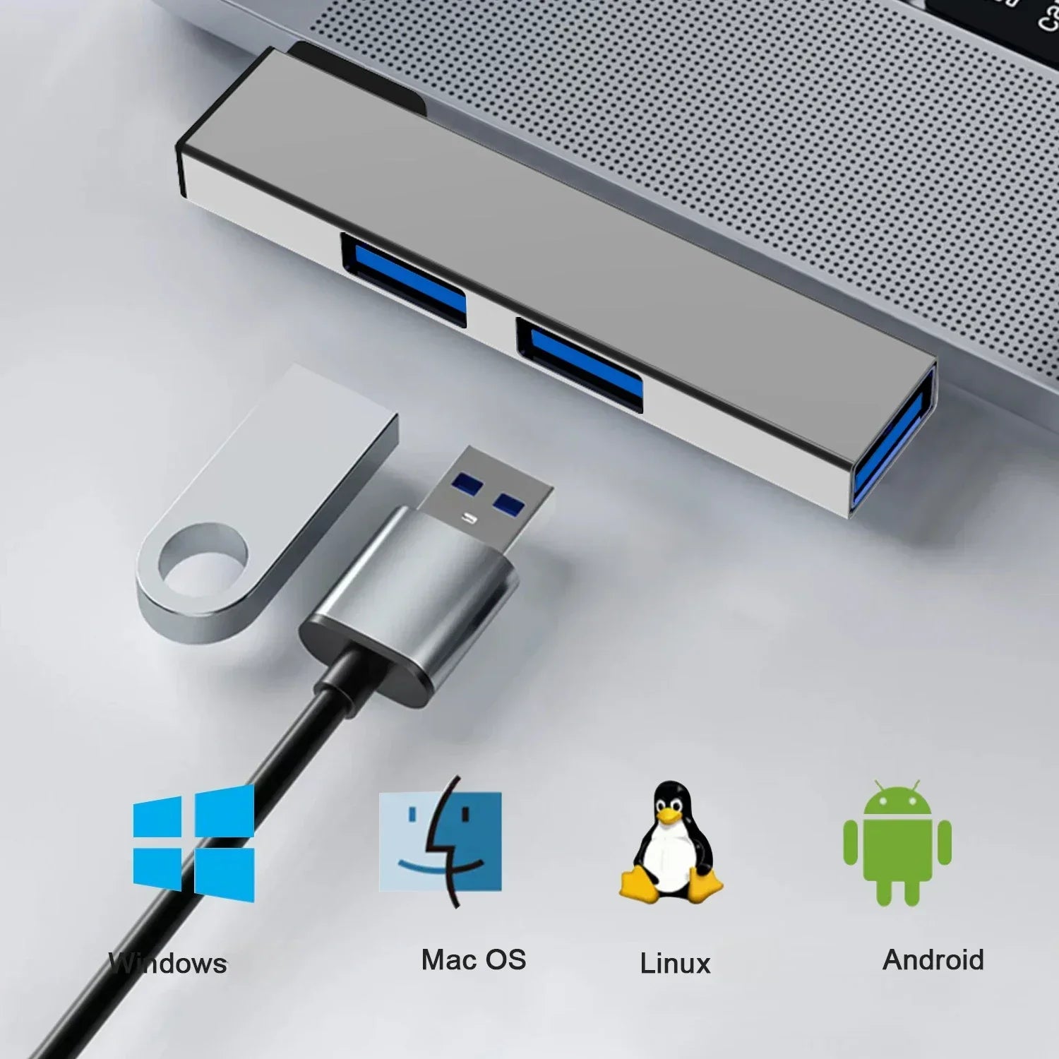 3 in 1 USB HUB OTG USB 3.0/Type-C 3.0 To 3 USB USB Splitter Hub Speed 5.0Gbps 3 Port Type C HUB for PC Laptop Notebook Peaceful Pleasures Health and Wellness